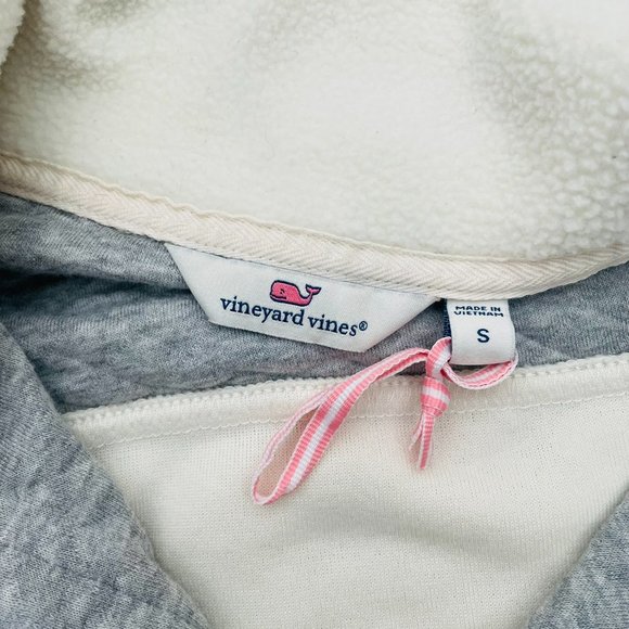 Vineyard Vines NWOT Women’s Mixed Media Sherpa 1/2 Zip Pullover Size S - Picture 6 of 12